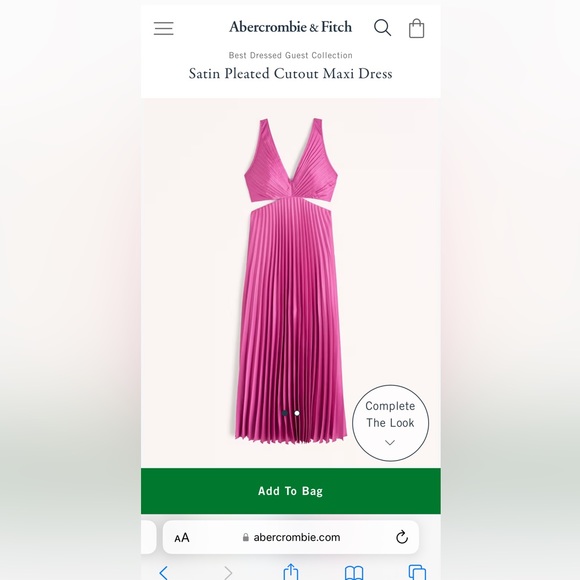 abercrombie satin pleated cutout maxi dress Abercrombie & Fitch | Dresses | Satin Pleated Cutout Maxi Dress